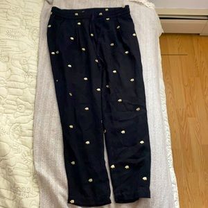 Anthropologie black silky pants